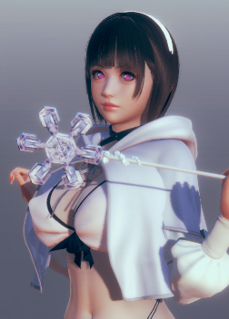 《AI少女》黑色短發粉色瞳孔性感魔法少女MOD