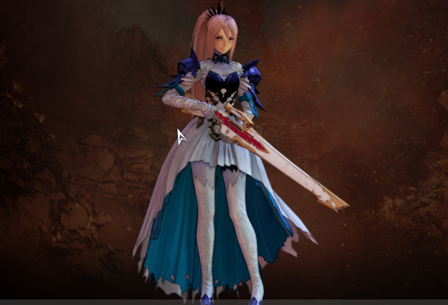《破曉傳說》女主希儂藍色禮服MOD