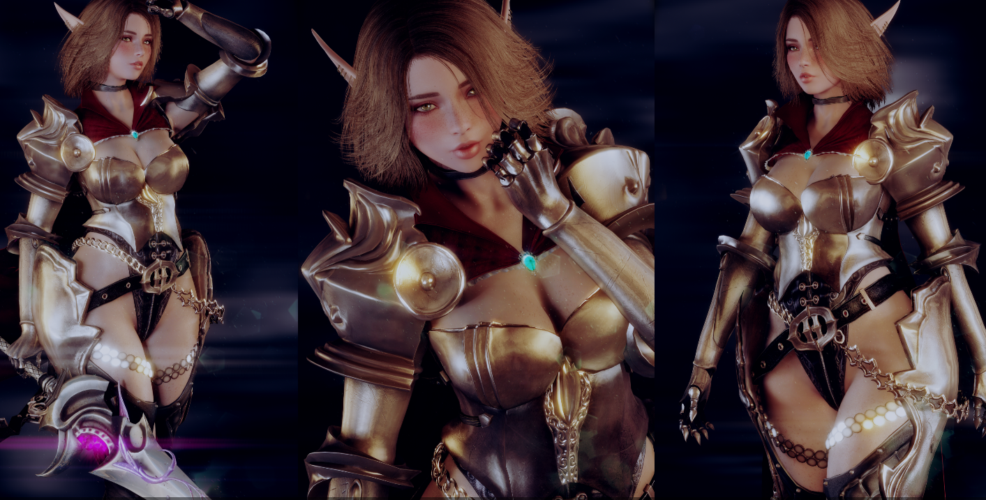 《上古卷軸5：天際重制版》CBBE美麗神秘騎士服裝MOD