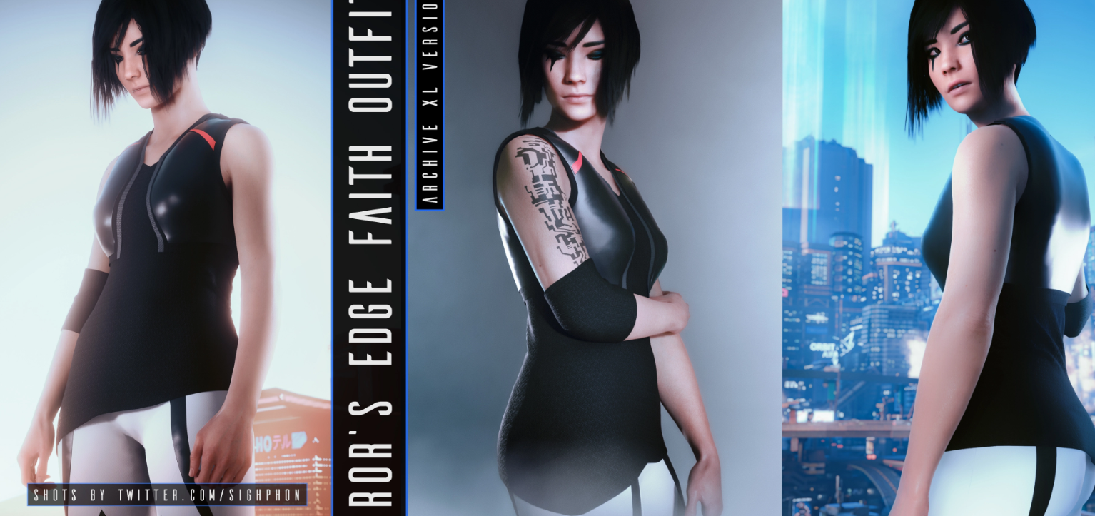 《賽博朋克2077》鏡之邊緣信仰服裝MOD