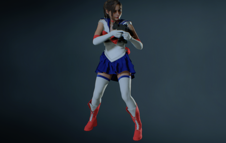 《生化危機2：重制版》克萊爾cos美少女戰(zhàn)士水手月亮MOD