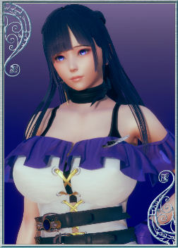 《AI少女》性感黑長直露肩裝御姐MOD