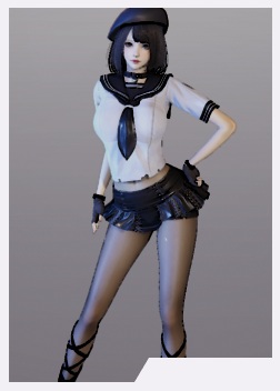 《AI少女》水手服短裙黑絲少女塞拉MOD