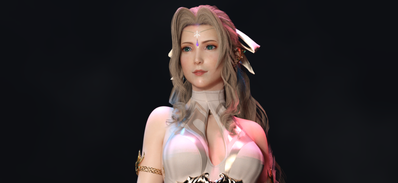 《最終幻想7：重制版》愛麗絲純潔月光白秘法師MOD