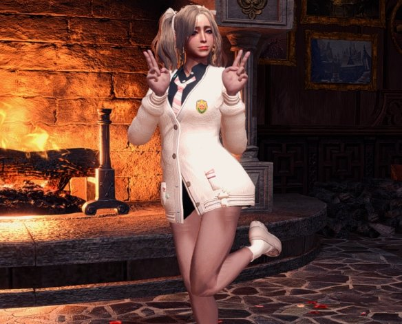 《怪物獵人世界：冰原》女性角色精美秋季校服v1.2MOD