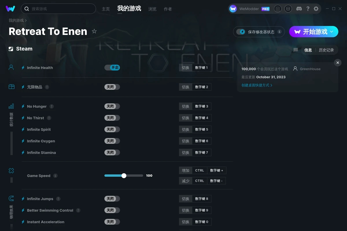 《撤退到伊寧》v1.1.0十四項(xiàng)修改器[GreenHouse]