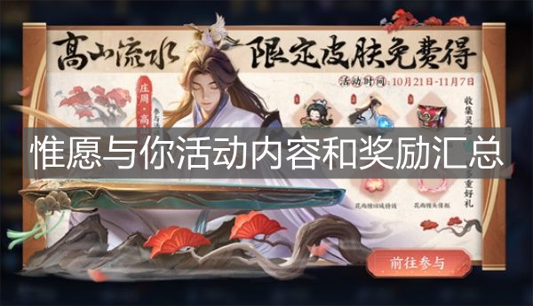 《王者榮耀》惟愿與你活動內(nèi)容和獎勵匯總