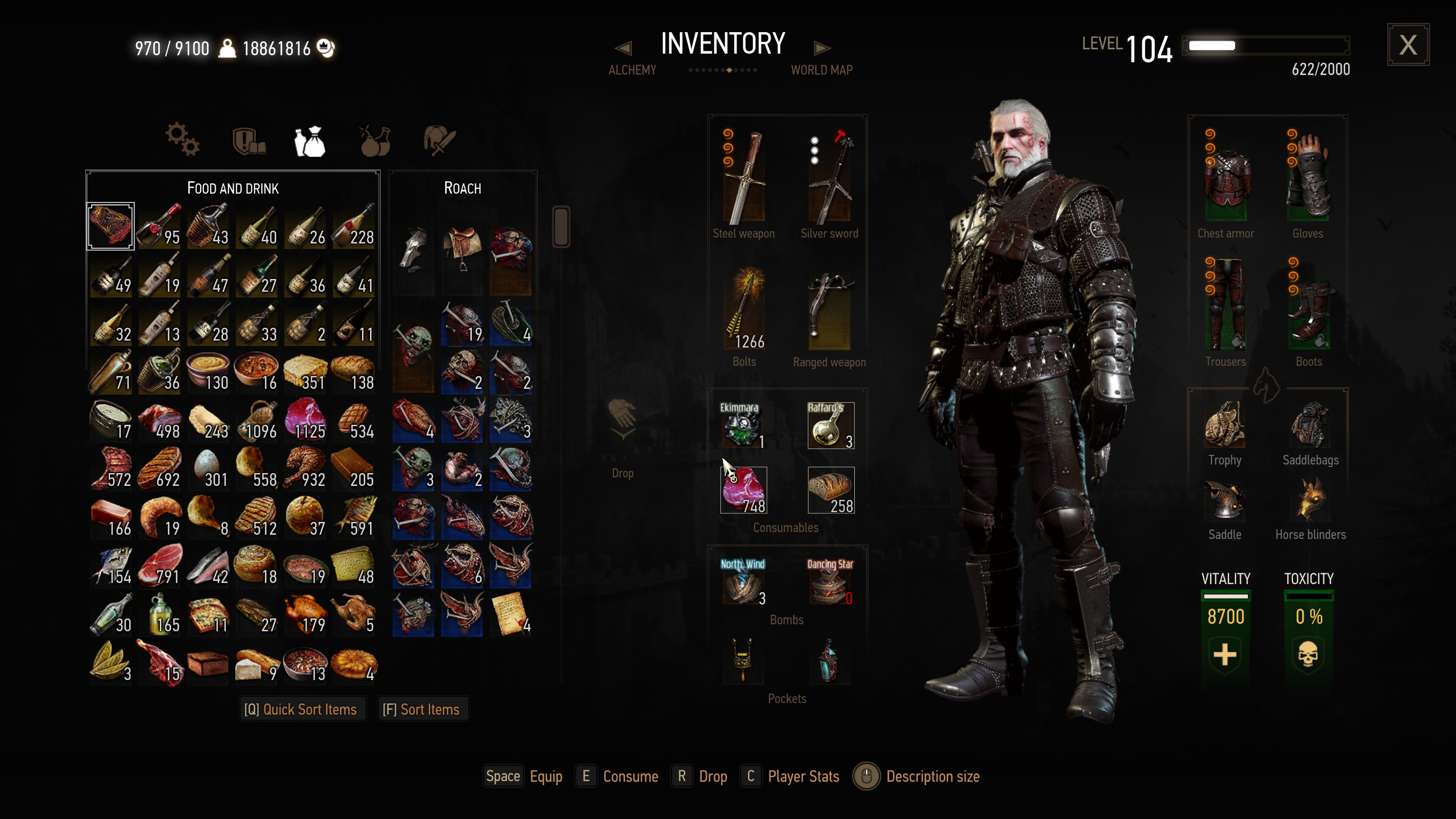《巫師3：狂獵》無限物品堆疊MOD