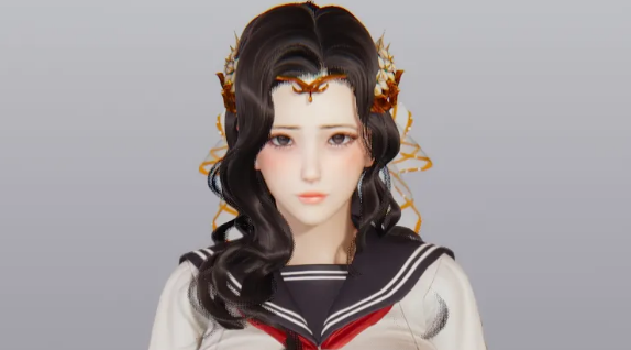 《AI少女》長卷發水手服美女MOD