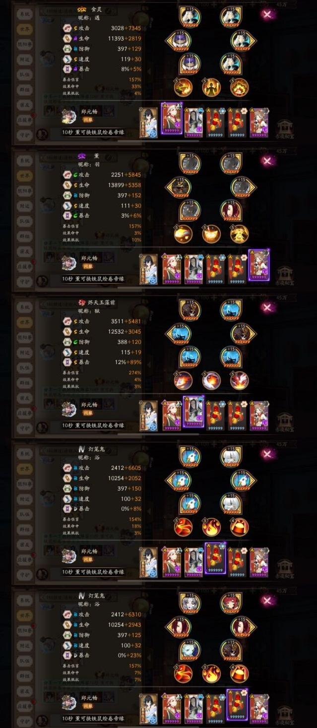 《陰陽師》食靈大舅媽陣容搭配分享