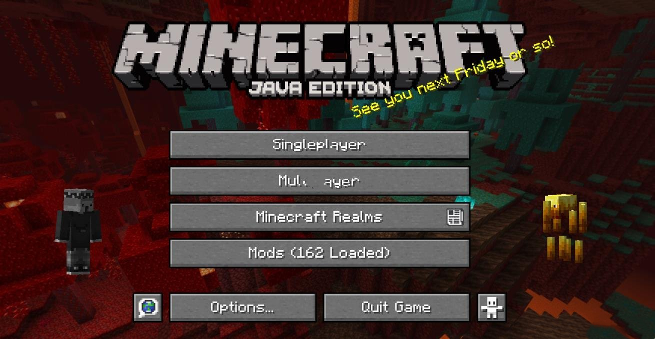 《我的世界》1.18.2主菜單玩家和生物MOD