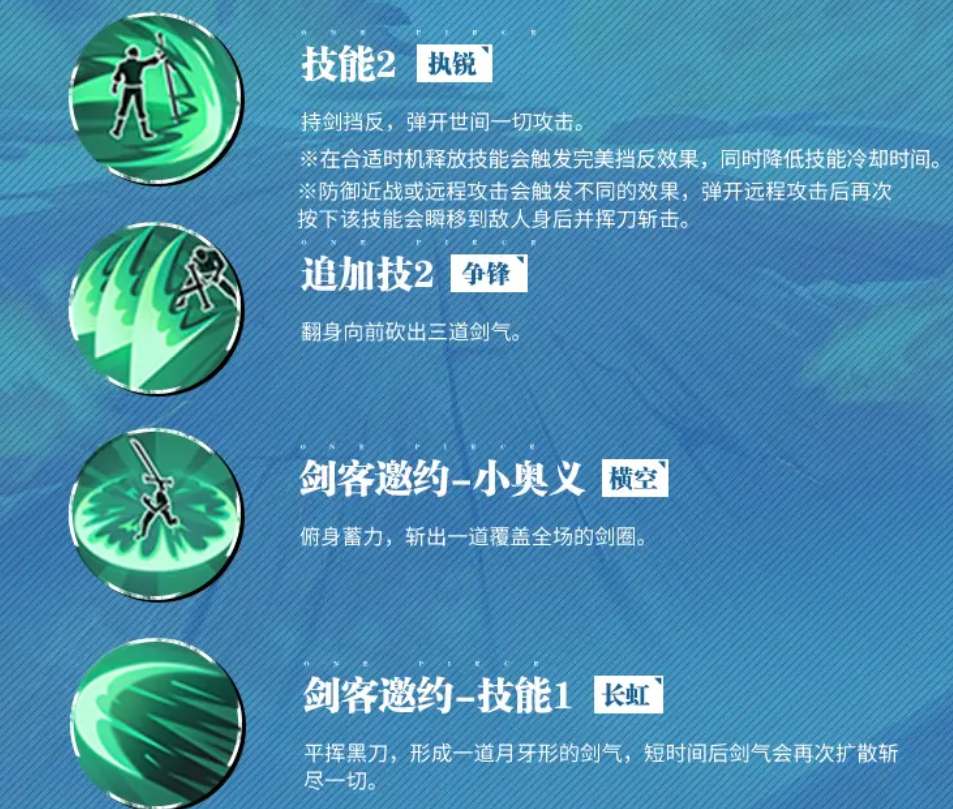 《航海王熱血航線》新世界鷹眼技能一覽