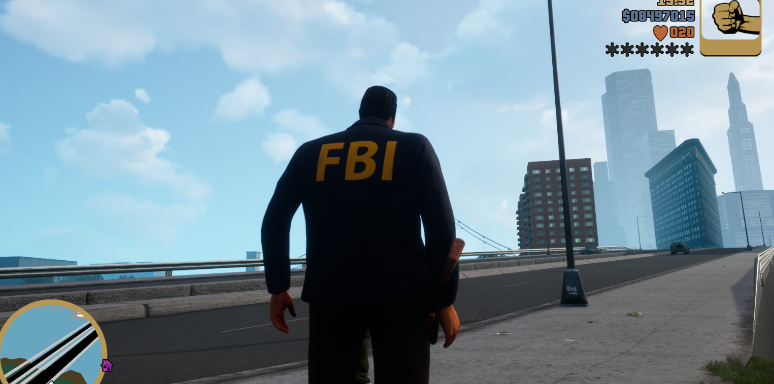 《俠盜獵車手三部曲重制版》黑色FBI皮夾克MOD