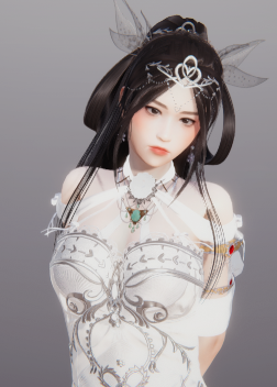 《AI少女》白衣白絲古風(fēng)黑發(fā)仙女MOD
