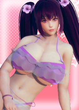 《AI少女》性感紫發雙馬尾泳裝御姐MOD