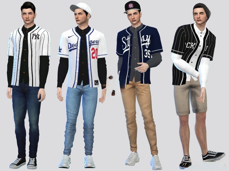 《模擬人生4》男款的帥氣棒球衫MOD