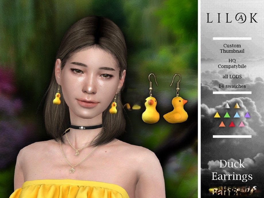 《模擬人生4》可愛鴨子耳環MOD