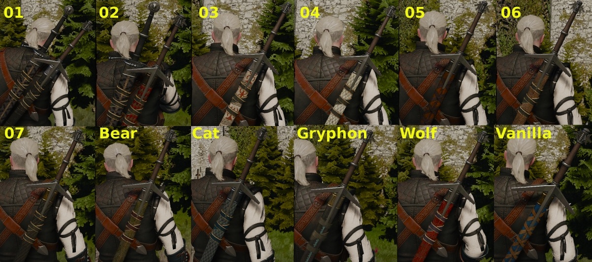 《巫師3次世代版》湖女之劍11種劍鞘MOD