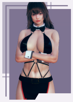 《AI少女》黑色披肩發誘人泳裝小姐姐MOD