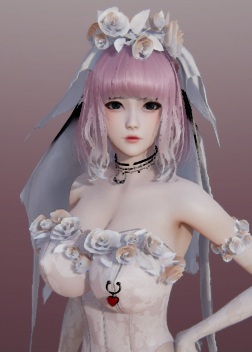 《AI少女》紫色劉海美少女新娘MOD