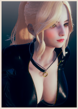 《AI少女》金色馬尾辮黑皮衣女特工MOD