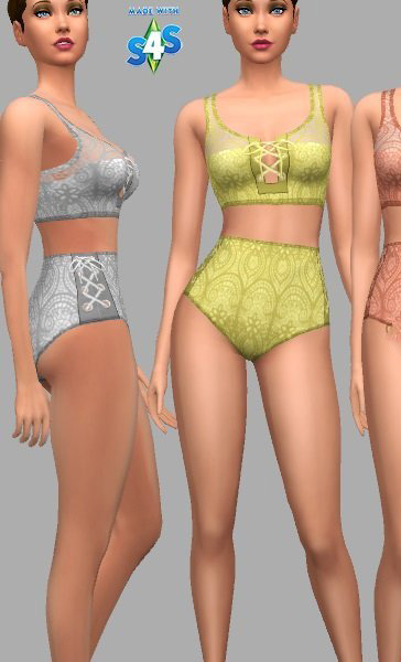 《模擬人生4》蕾絲刺繡泳衣MOD