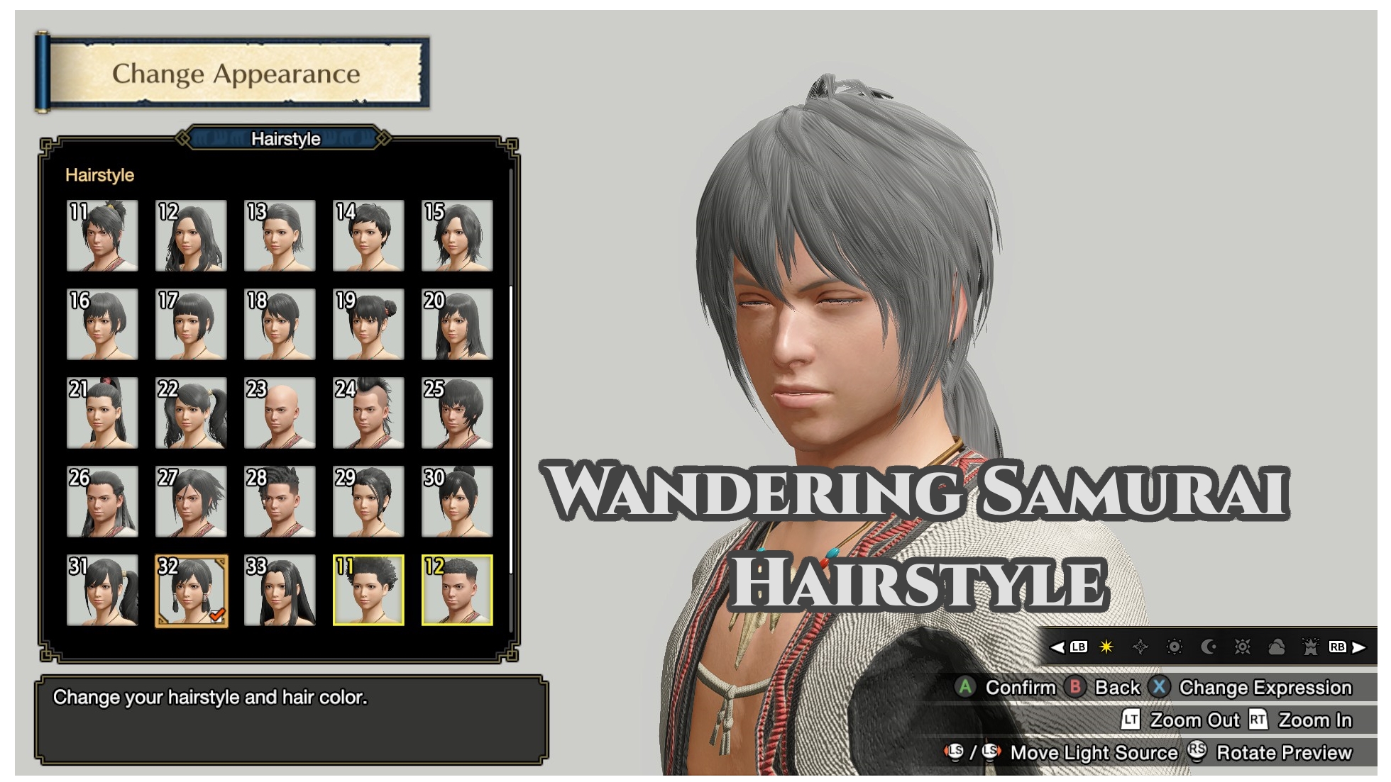 《怪物獵人：崛起》MHW流浪武士發(fā)型MOD