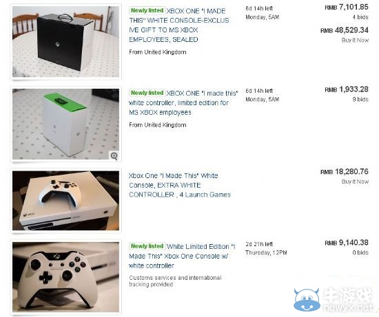 最高要價5萬！白色限量版XBOX ONE在eBay開賣