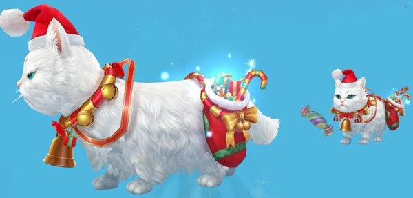 《天下3》圣誕坐騎雪團兒曝光 白色的飛天貓