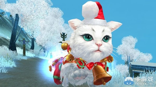 《天下3》圣誕坐騎雪團兒曝光 白色的飛天貓
