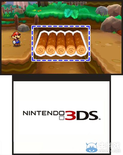 3DS《紙片馬里奧》水管兄弟紙片玩3D