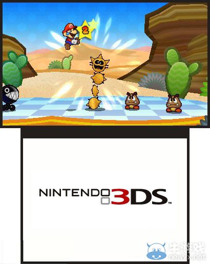 3DS《紙片馬里奧》水管兄弟紙片玩3D