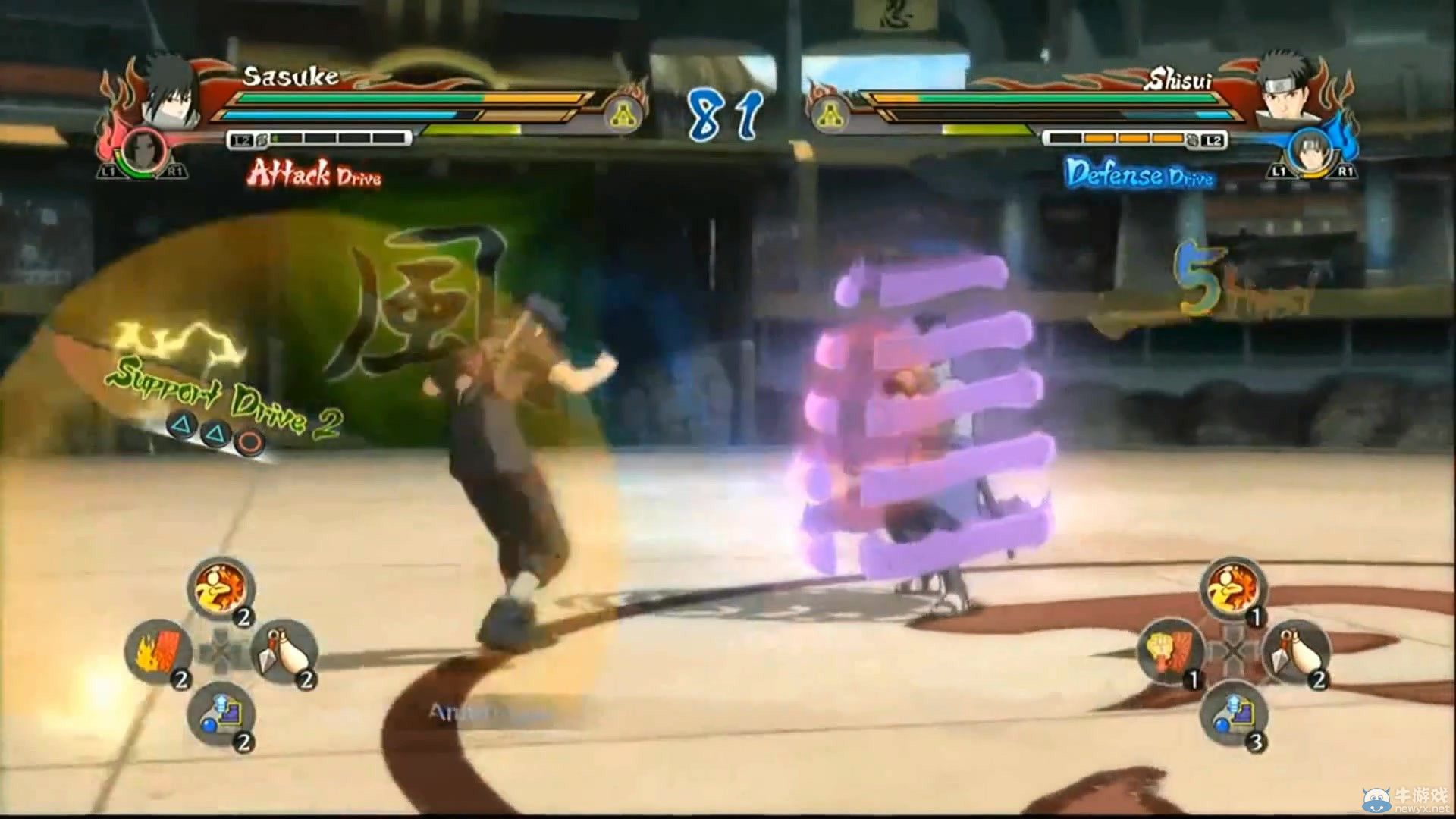 《火影忍者疾風(fēng)傳：究極忍者風(fēng)暴-革命》（Naruto Shippuden：Ultimate Ninja Storm Revolution）激戰(zhàn)演示：鳴人佐助玩合體真刺激