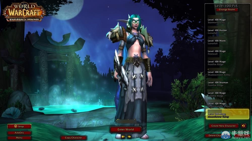 《魔獸世界》6.0版登陸界面和角色選擇界面曝光