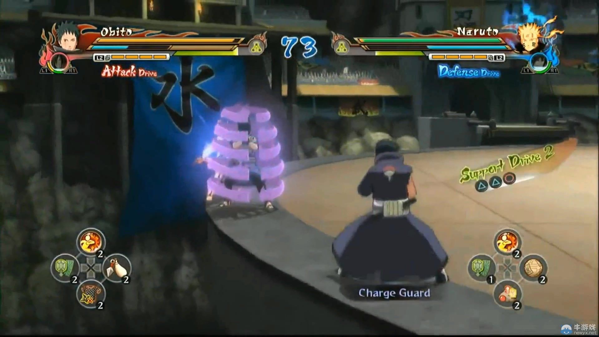 《火影忍者疾風(fēng)傳：究極忍者風(fēng)暴-革命》（Naruto Shippuden：Ultimate Ninja Storm Revolution）激戰(zhàn)演示：鳴人佐助玩合體真刺激