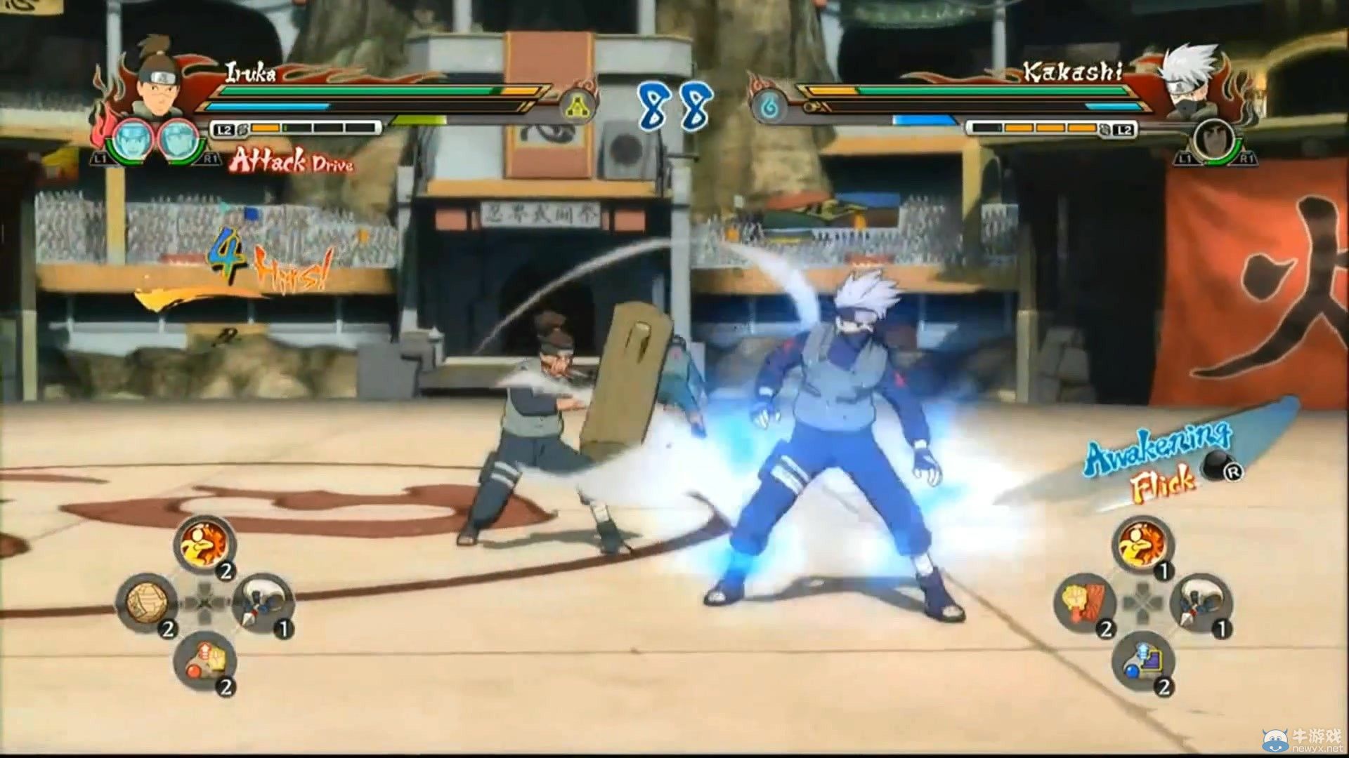 《火影忍者疾風(fēng)傳：究極忍者風(fēng)暴-革命》（Naruto Shippuden：Ultimate Ninja Storm Revolution）激戰(zhàn)演示：鳴人佐助玩合體真刺激