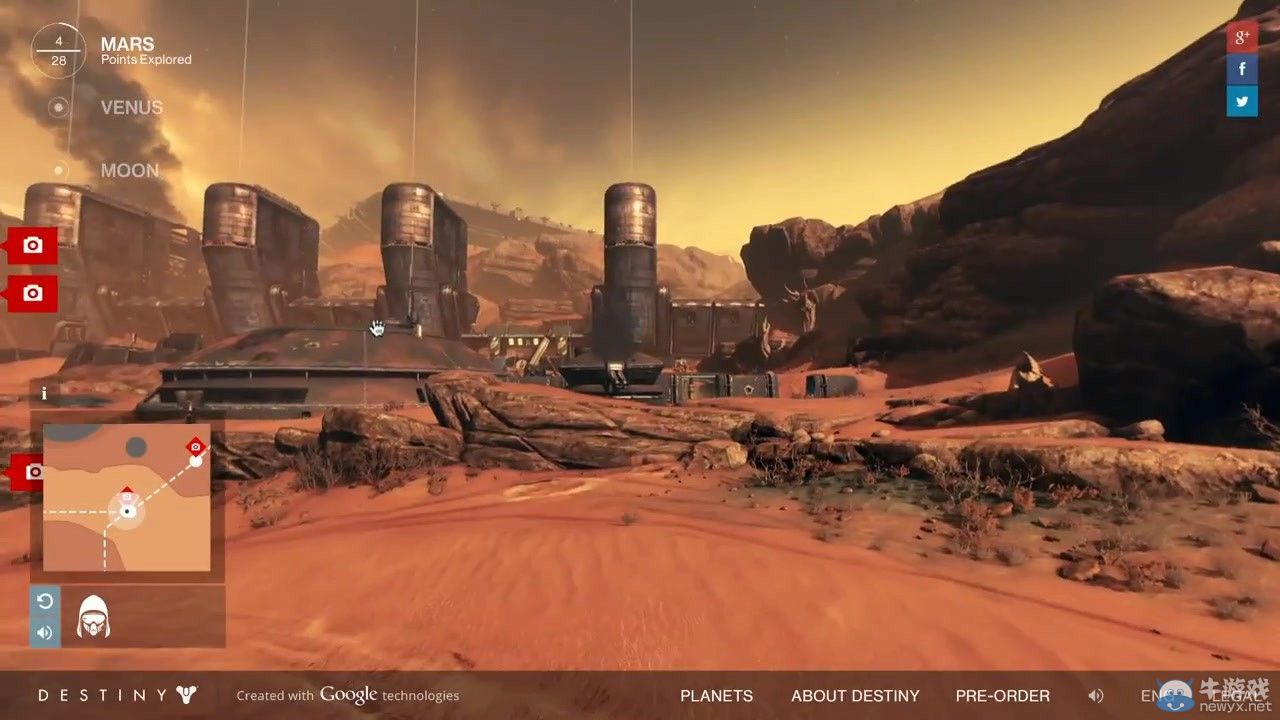 《命運》（Destiny）星球鳥瞰模式曝光：谷歌地圖的即視感