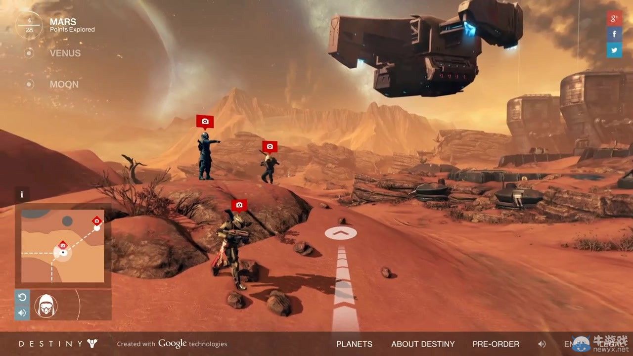 《命運》（Destiny）星球鳥瞰模式曝光：谷歌地圖的即視感