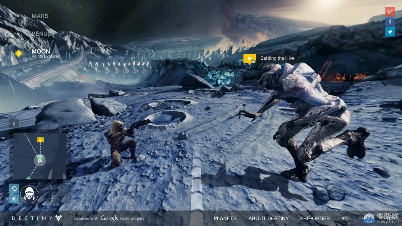 《命運》（Destiny）星球鳥瞰模式曝光：谷歌地圖的即視感