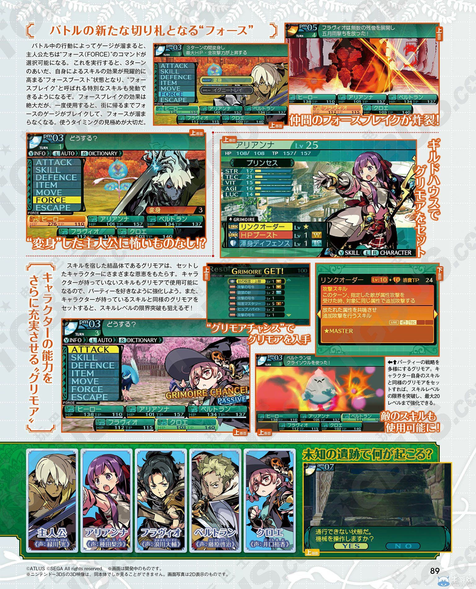 《新世界樹迷宮2》新能力FORCE和經典模式公開