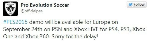 《實況足球2015》試玩版發布日公布：對拼FIFA