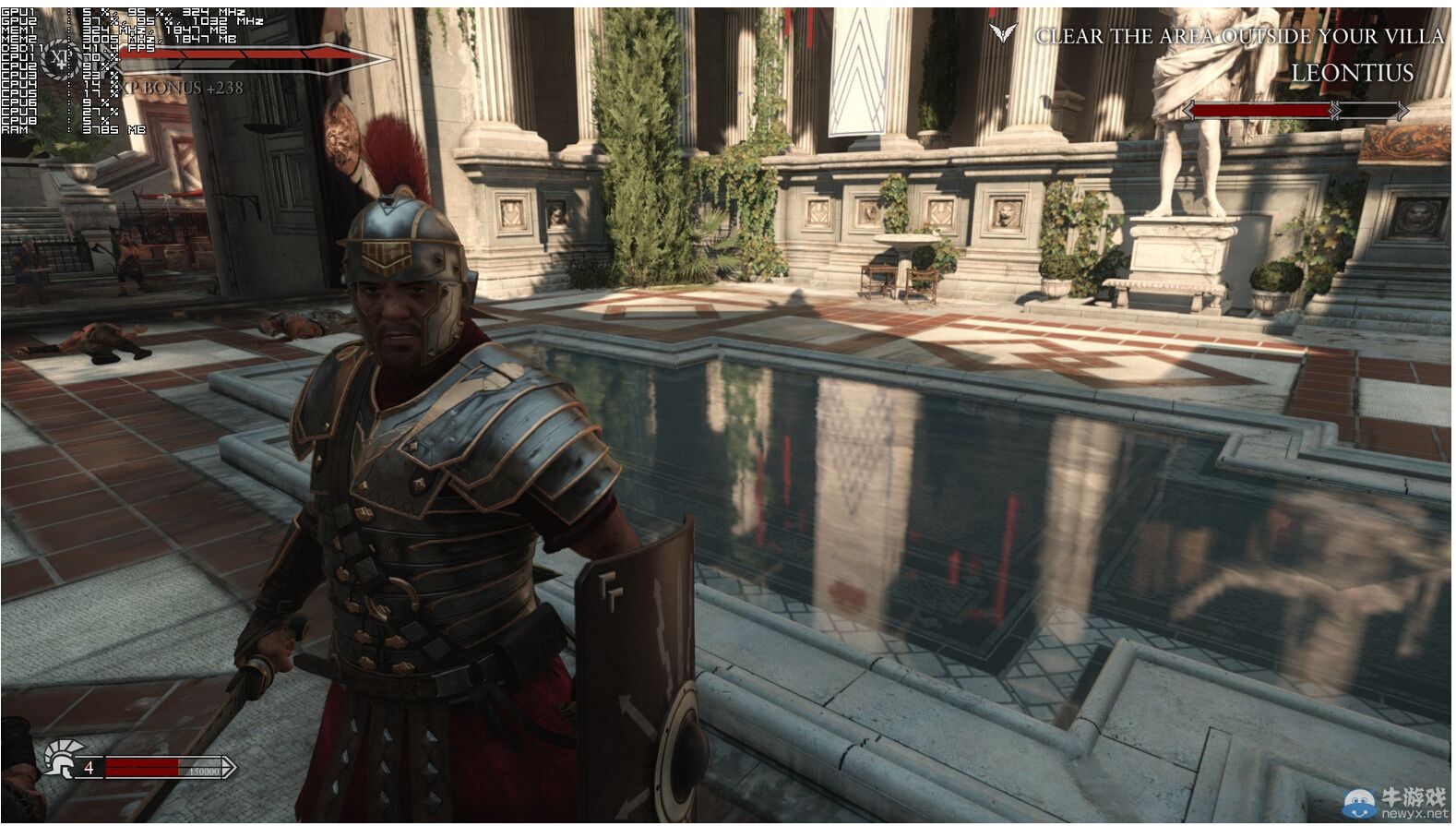 Crytek《Ryse：羅馬之子》高畫質(zhì)與低畫質(zhì)截圖對比