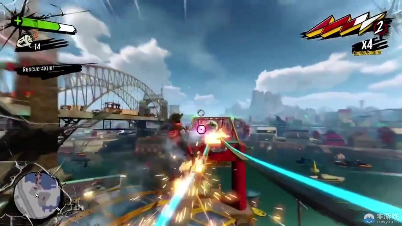 《日落過載》（Sunset Overdrive）跑酷式追殺演示：一窺實際畫面