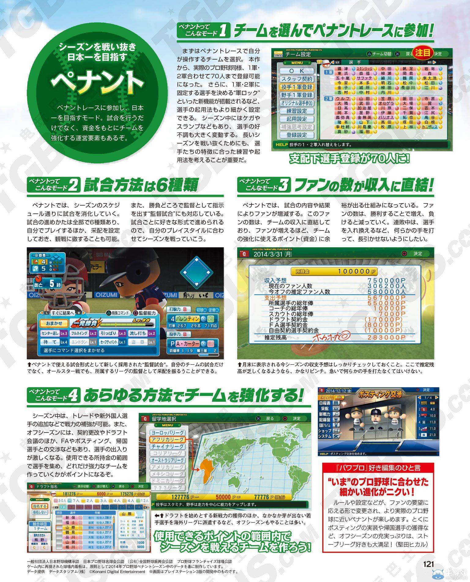 《實(shí)況力量棒球2014》售前特企：四大模式介紹