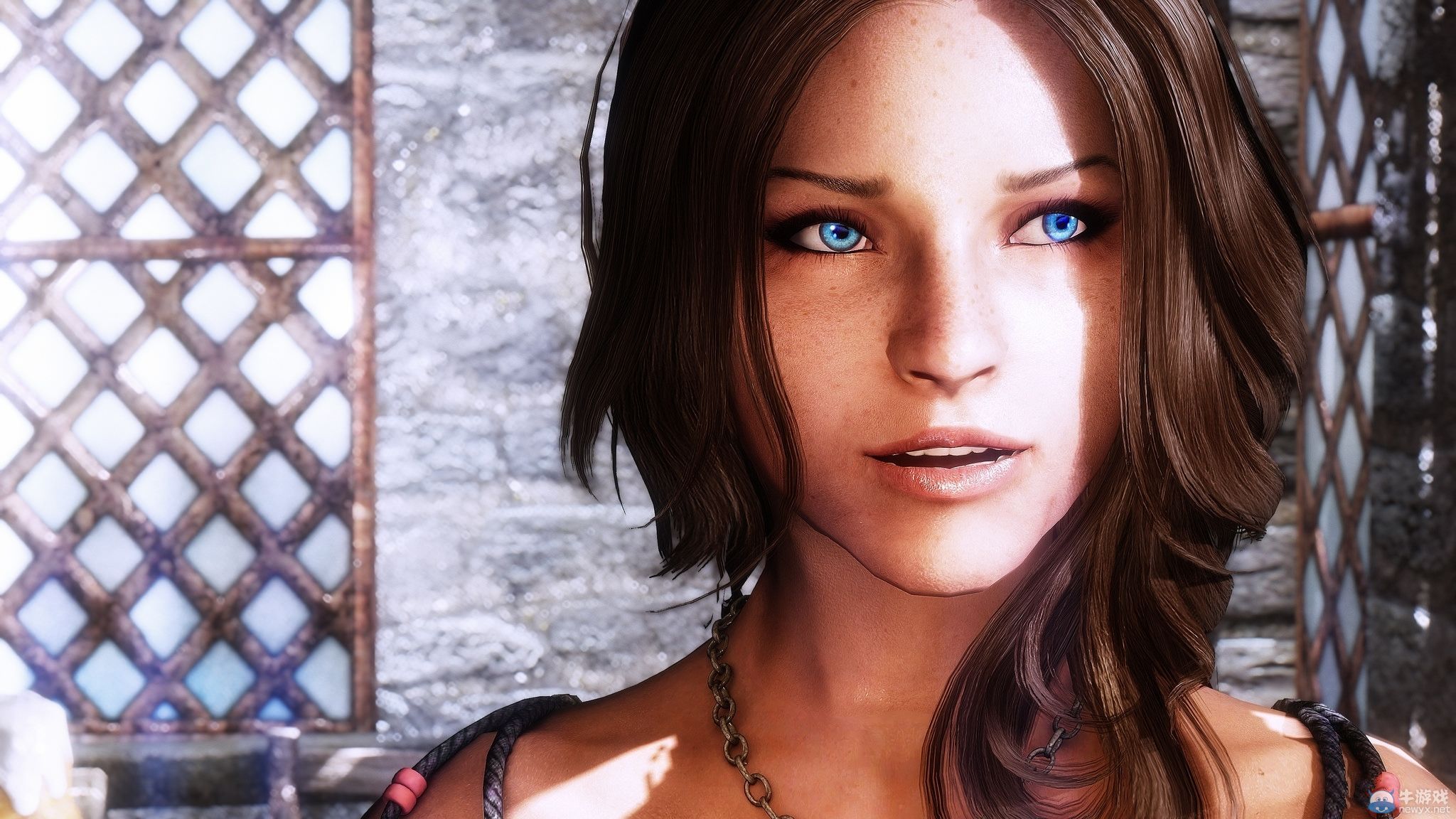 《上古卷軸5：天際》新MOD圖賞：俏皮妹酥胸半露！