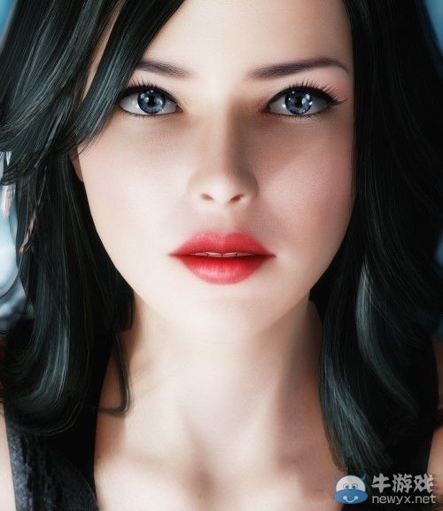 《上古卷軸5：天際》新MOD圖：紅唇妹子很誘人！