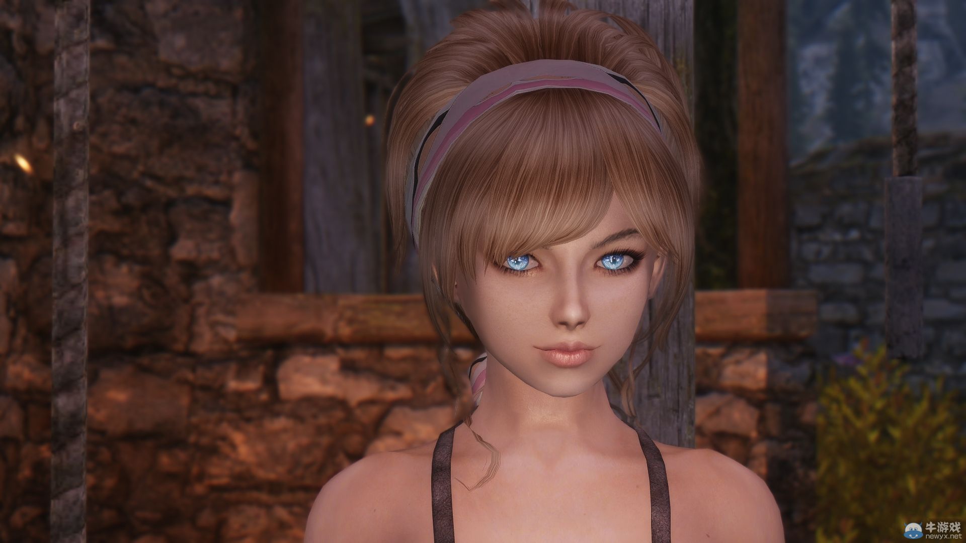 《上古卷軸5：天際》新MOD圖賞：俏皮妹酥胸半露！