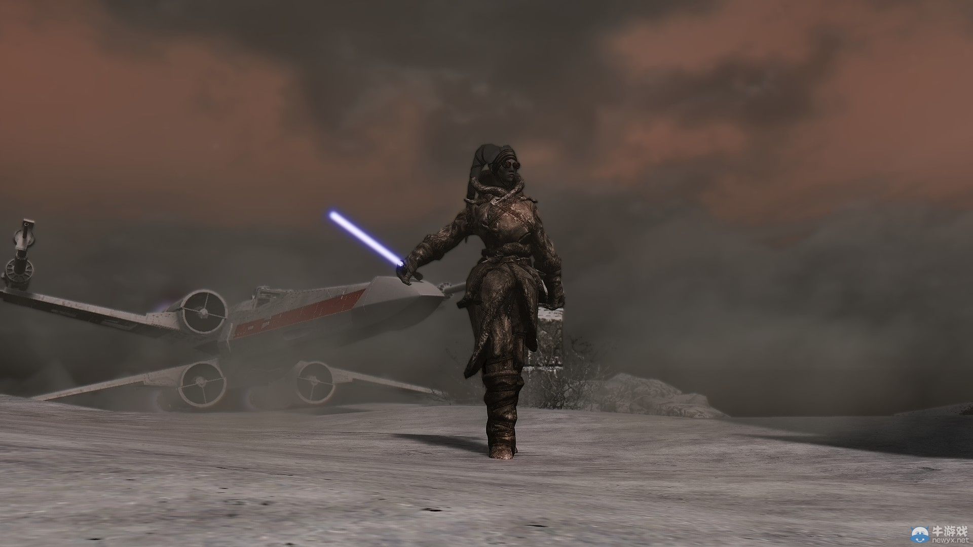 《上古卷軸5：天際》新MOD圖：美眉手執(zhí)光劍很性感