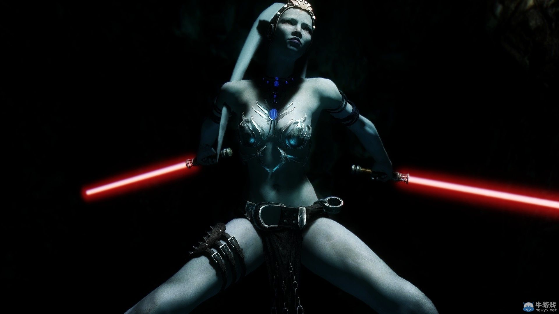 《上古卷軸5：天際》新MOD圖：美眉手執(zhí)光劍很性感