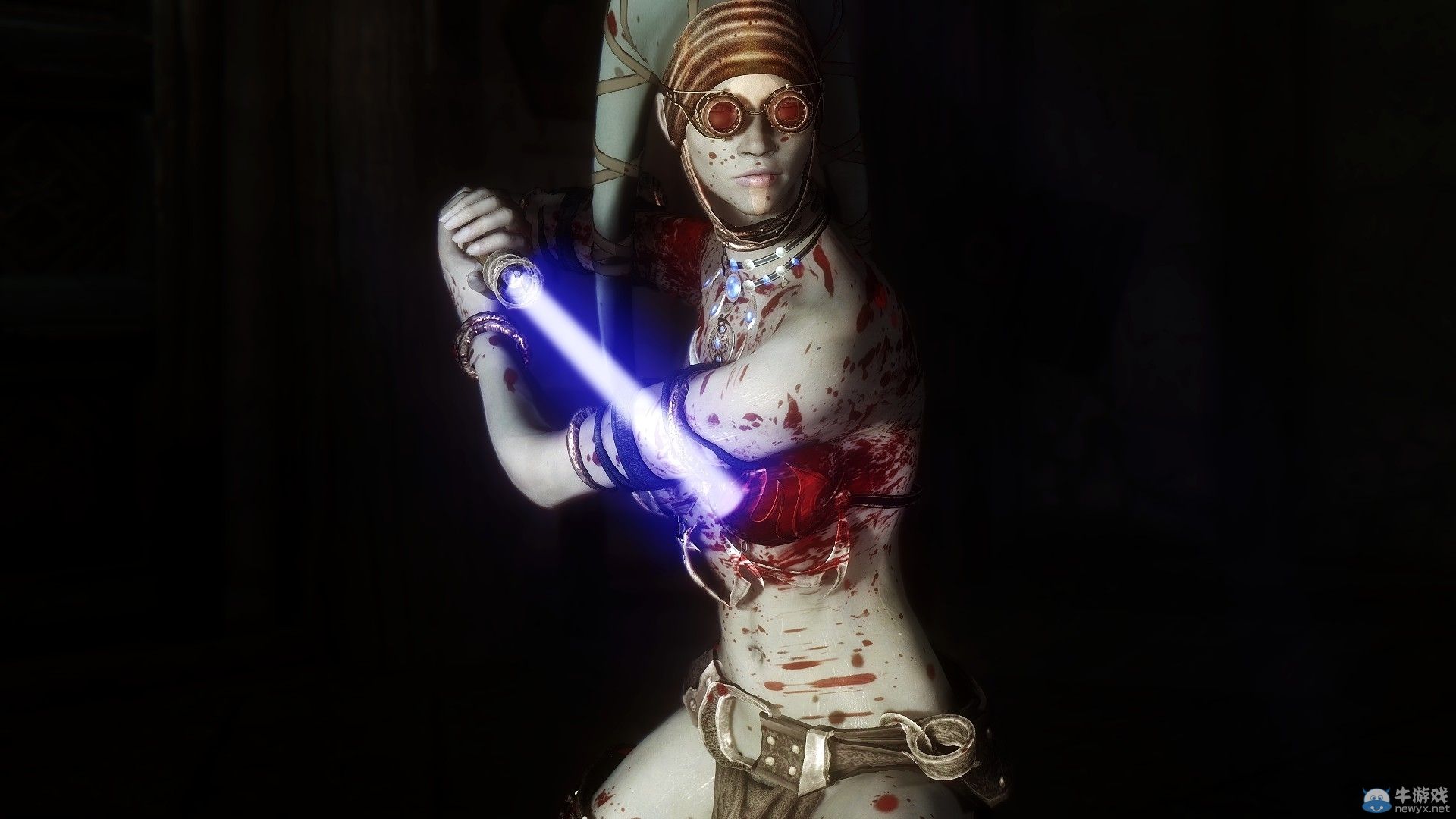 《上古卷軸5：天際》新MOD圖：美眉手執(zhí)光劍很性感